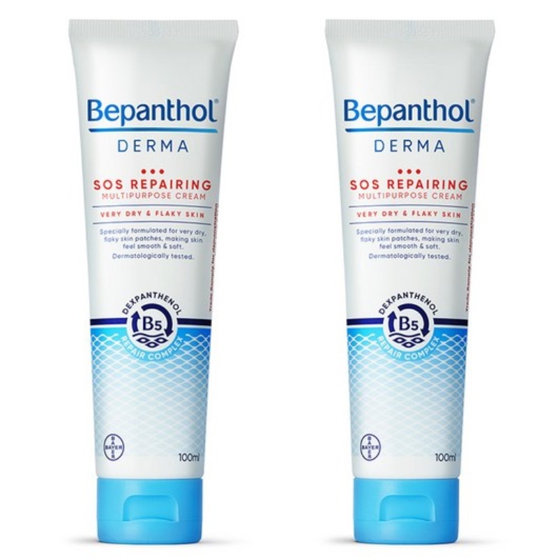 Bepanthol ダーマ マルチポーズ クリーム 100ml x 2個 (鎮静/弾力/保湿/栄養/活力/光彩/しわ防止)