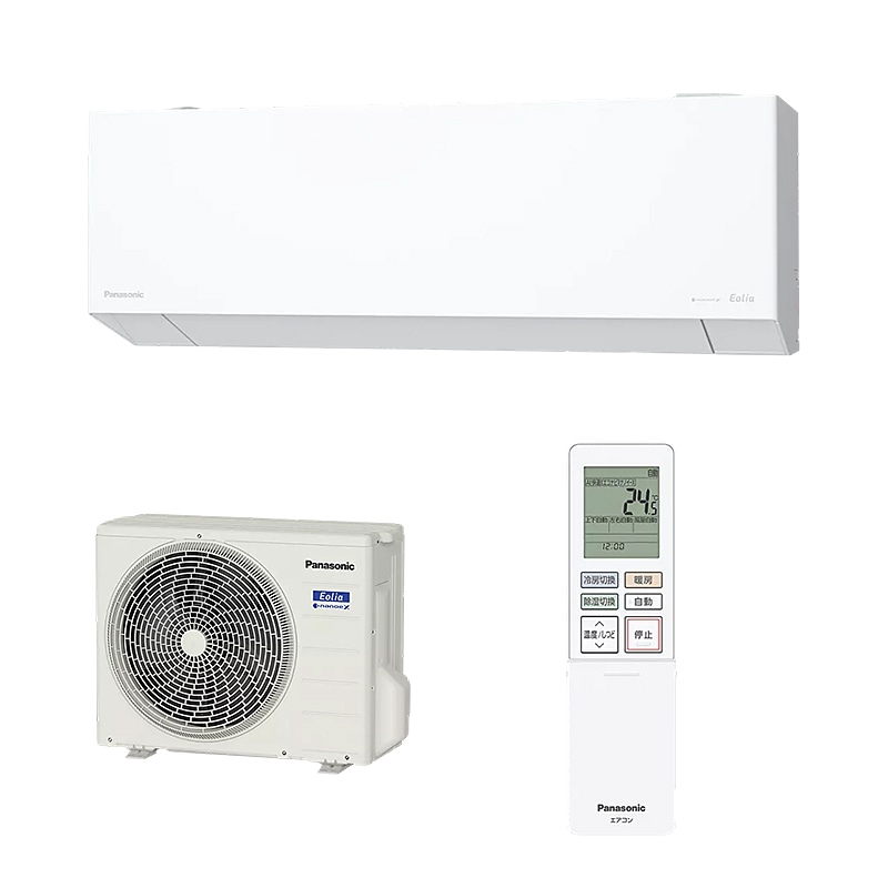 パナソニック Panasonic エアコン エオリア CS-255DEX-W クリスタルホワイト 主に8畳用 2.5kW 100V
