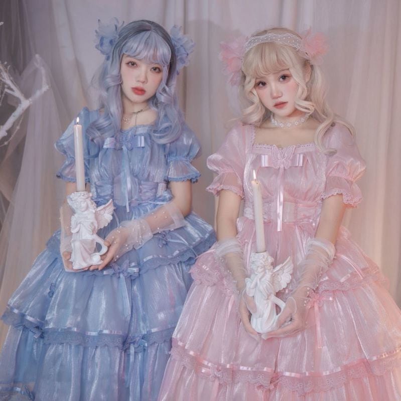 【5色展開】ロリータ ロリータ半袖ワンピース サマーウェディング