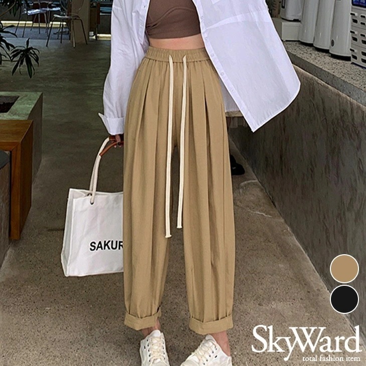 【2025新作 急速出荷】ワイドパンツ レディース イージー ゆるパンツ タックワイドパンツ コットン ワイド コンフォート ウエストゴム ゆったり パンツ 長め丈 無地 フェミニン きれいめ 秋冬 4,755円