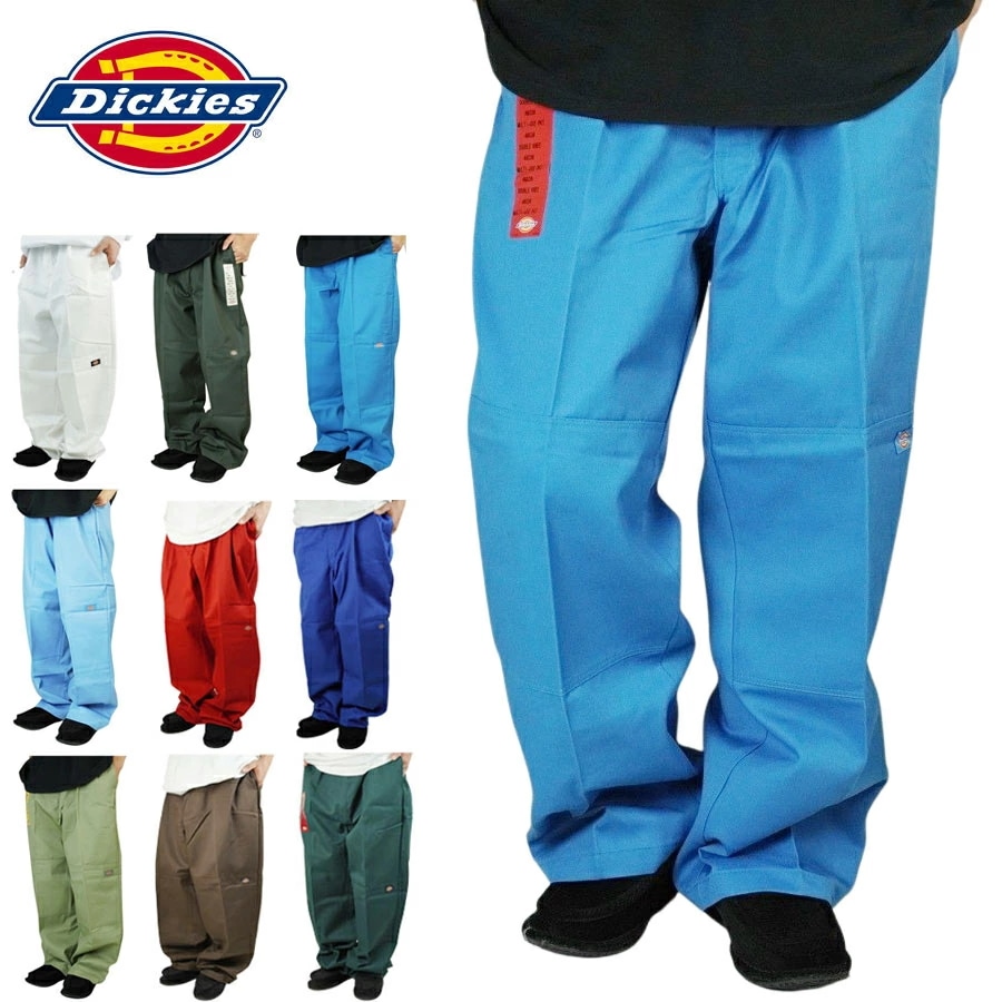 DICKIES ディッキーズ ダブルニー 85283メンズ パンツ レングス34TWILL CARGO PANT LOOSE FITレッド ブルー ブラウン オリーブ