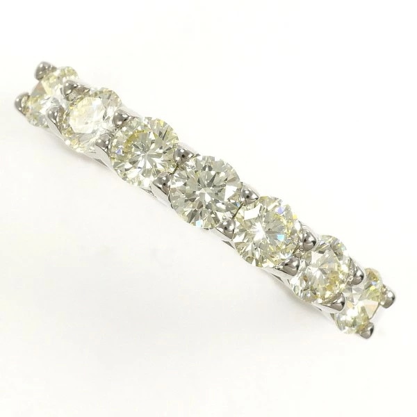 K18 18金 WG リング 11号 イエローダイヤ 0.85 カード鑑別書 ジュエリー 中古