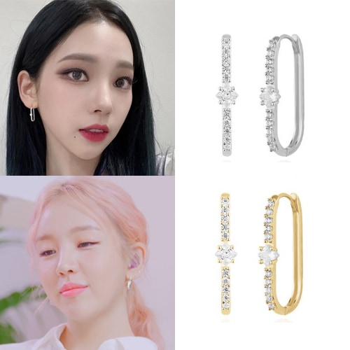 [ソイェジ着用] 925 シルバー ディライト ワンタッチ リングピアス/韓国人気ブランド 韓国人気ファッション 人気ジュエリー