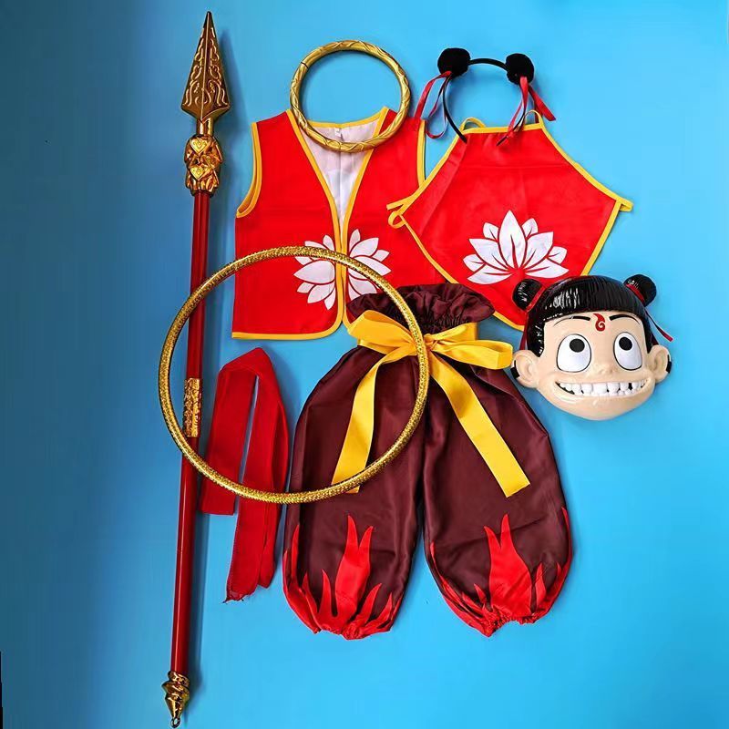 コスチューム 女の子 Nezha 悪魔の男の子 男の子 パフォーマンス衣装 Cos ハロウィン 小さい Nezha スーツ アニメ衣装 10,360円