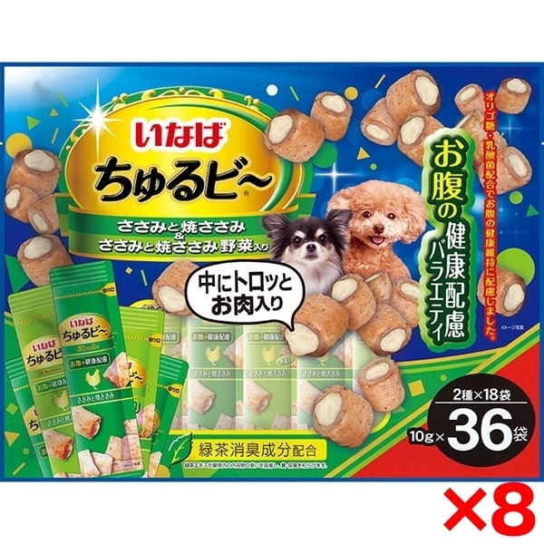 8個セット いなば ちゅるビ～ お腹の健康配慮バラエティ 10g×36袋