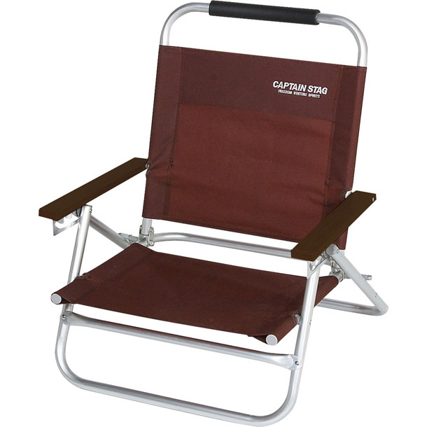 エクスギア ロースタイル リクライニングチェア(ブラウン) アウトドアグッズ (UC1502)