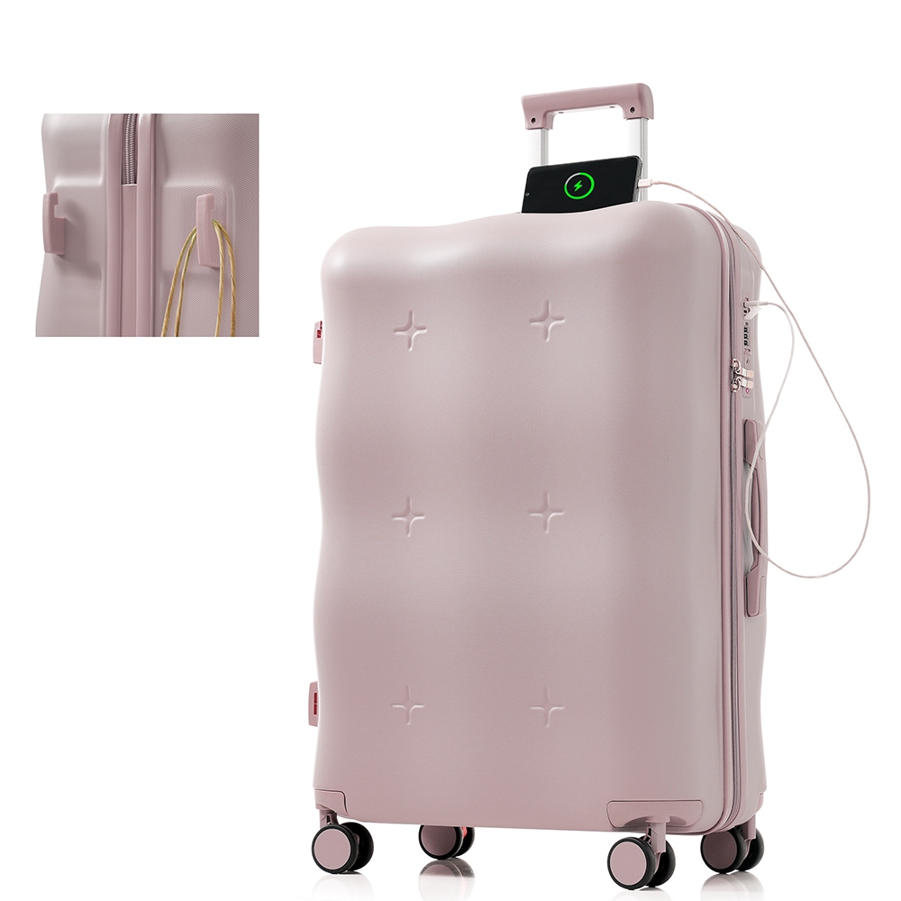 スーツケース キャリーバッグ キャリーケース Lサイズ 小型 超軽量 ファスナー式 TSAロック搭載 フック機能付き 360度回転 旅行 おしゃれ 人気色