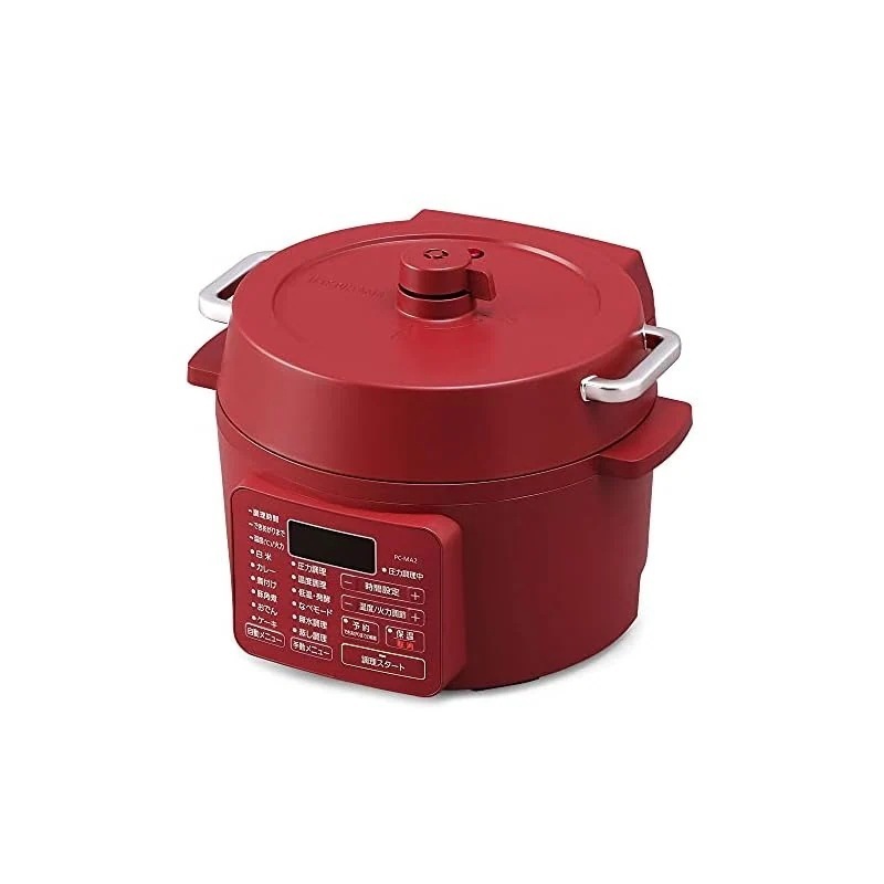 【即納】アイリスオーヤマ 電気圧力鍋 2.2L 低温調理器 おしゃれ 電気圧力鍋 一人暮らし 新生活 電気鍋 手軽 簡単 使いやすい 料理 おいしい PC-MA2-R
