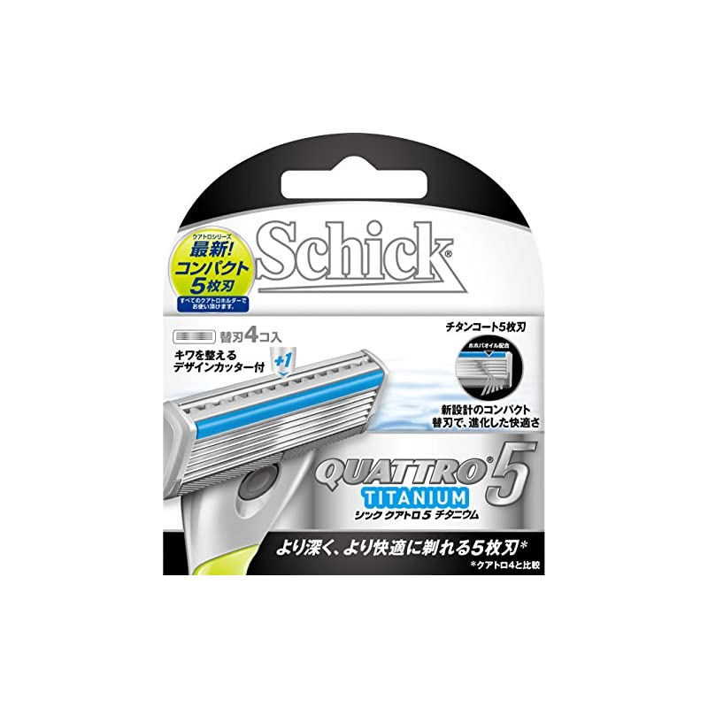 Schick(シック) シック Schick クアトロ5 5枚刃 チタニウム 替刃 (4コ入)