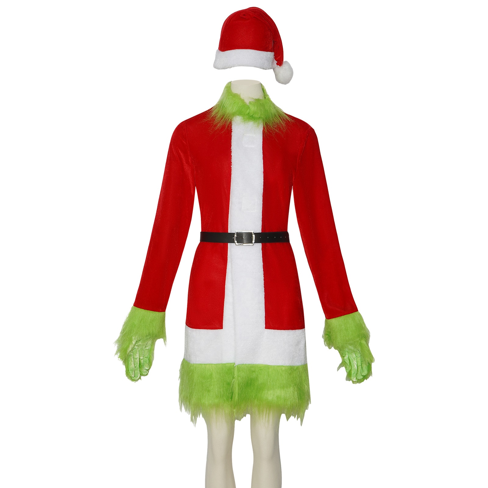 【迅速な出荷】クリスマス服クリスマス化粧舞踏会怪傑緑毛怪グリーン奇コスプレ衣装