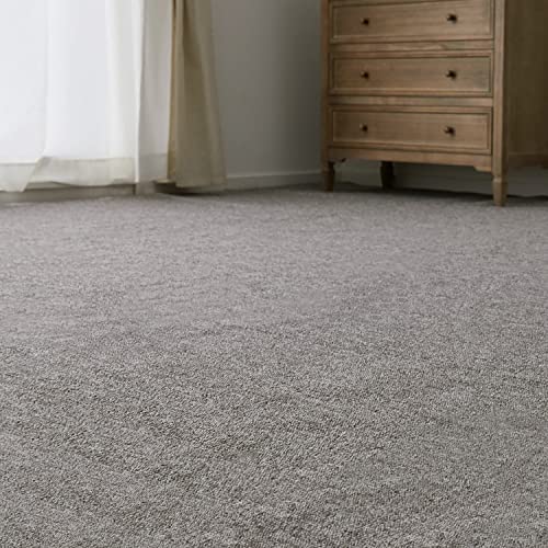 萩原 敷き詰めカーペット グレー 江戸間2畳 「モーエン」 防炎 抗菌 防臭 無地 業務用 店舗 施設 ホット対応 日本製