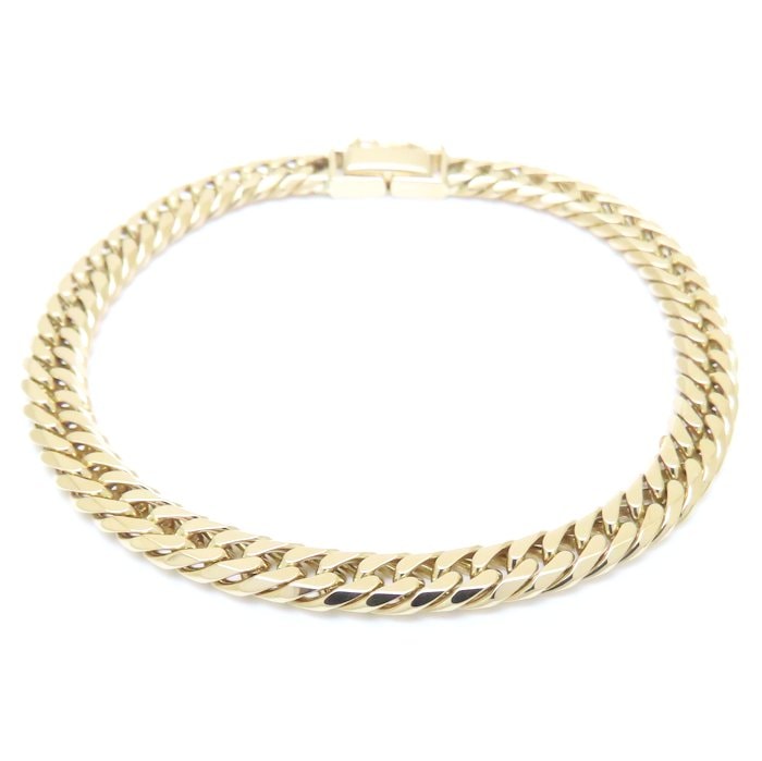 喜平ブレスレット K18YG イエローゴールド 6面 ダブル 18.5cm 19.9g/129121【中古】