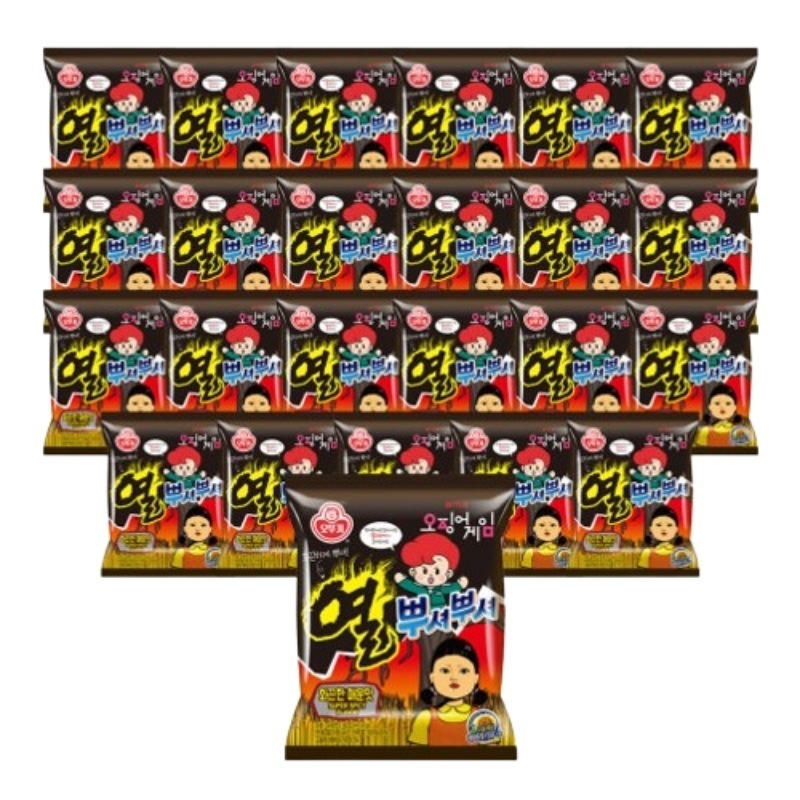[NEW] 熱プショプショ 激辛 90g X 24個 /イカゲームシール付き/Squid Gameランダムステッカー