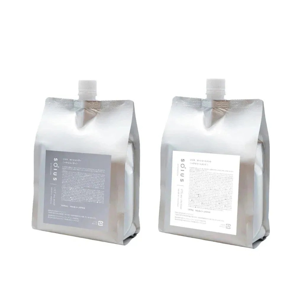 [国内正規品] ソイス ヘアケアセット（シャンプー＆トリートメント） 1000ｍｌ+1000ｇ（リフィル） SOIUS 水素 泡 髪 心 リセット 夜 マイナス美容習慣 ミネラル 素還元水 精製水