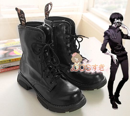 【全店任意2枚購入で100円OFF】東京喰種 トーキョーグール 金木研 コスプレブーツ 靴 コスプレシューズ cosplay イベント ハロウイン パーティー 仮装