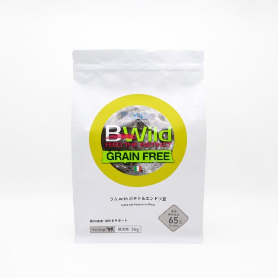 ドッグフード　BWild　ラムwithポテト＆エンドウ豆　グレインフリー　3kg　成犬用　ペットフード