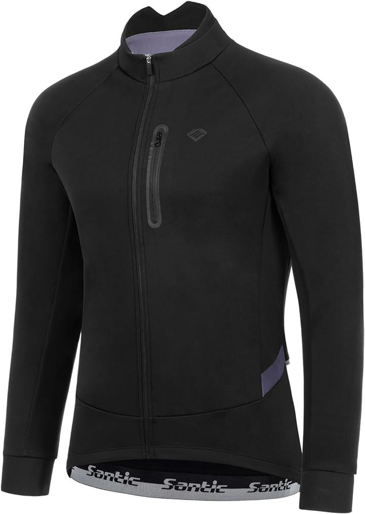 メンズ サイクルジャージ サイクリングジャージ 裏起毛 秋冬 長袖 サイクルウェア 保温( グレー, XL)