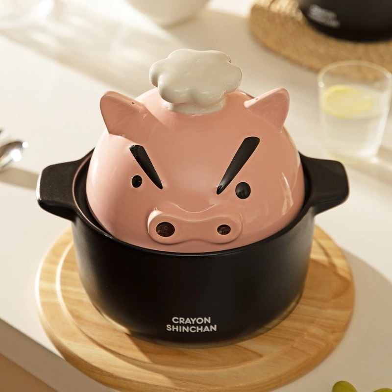 家庭用スープポット 高温対応 シチューポット キャセロール クレヨンしんちゃん ガスコンロ専用キャセロール食器グラスカトラリー食器