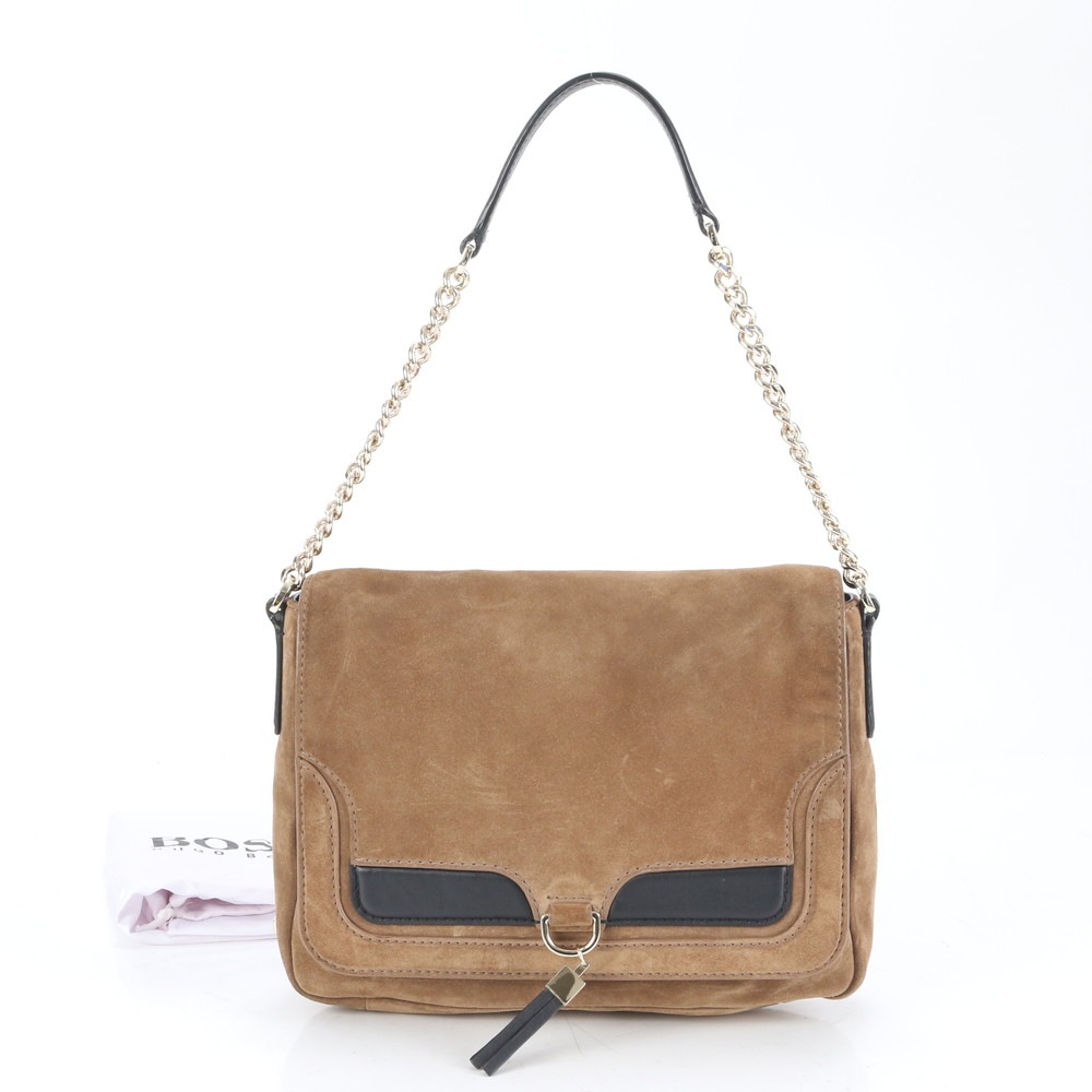 美品 タッセル ゴールド チェーン レザー ショルダーバッグ 肩掛け トート ハンド レディース RUE CO11-9 中古