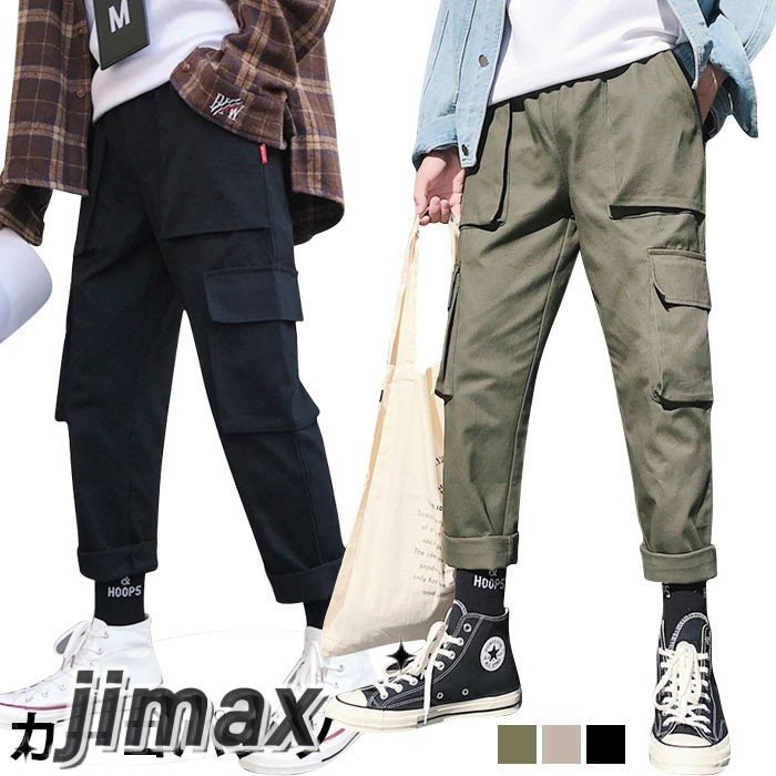 パンツ メンズ カーゴパンツ ロングパンツ カーゴ ストレートパンツ カジュアルパンツ カーゴポケット ゆったり ゆるパンツ お洒落 カジュアル 夏新作 ホワイトデー