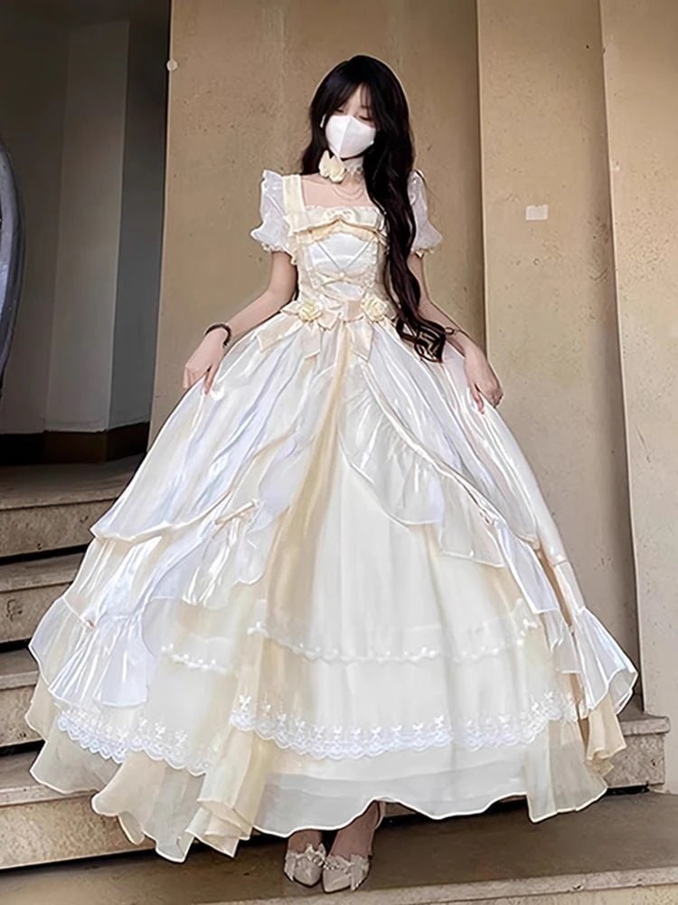 ビッグスカート 2025 高貴でエレガントなドレス学生卒業美術試験ボーカルホスト女性