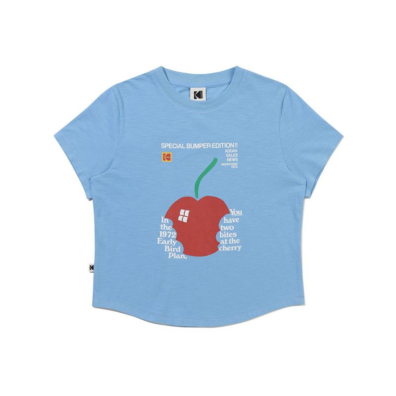 [公式]シネラウンジ チェリー スラブ 半袖 Tシャツ ウーマン BLUE