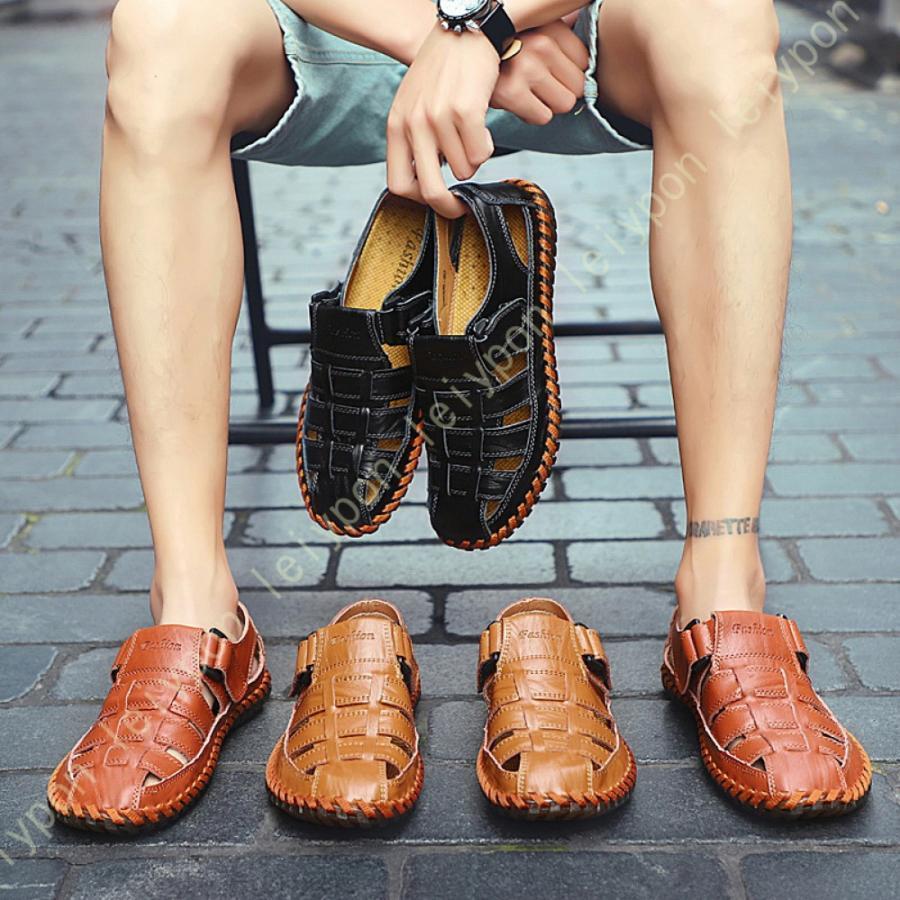 ドライビングシューズ ドライバーサンダル メンズ 大きいサイズ 紳士靴 つま先保護 職場用 履き心地 滑り止め 通勤靴 穴の靴 通気