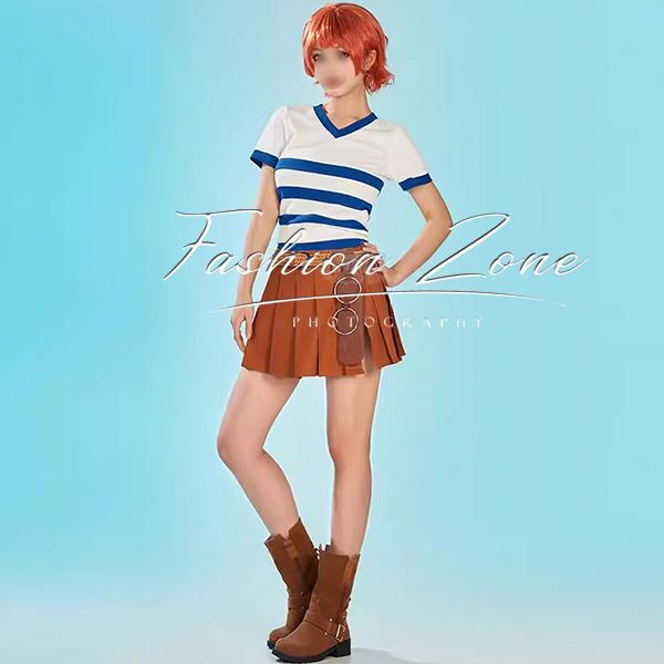 【品質良い 大好評中】迅速な出荷ONE PIECE（ワンピース） ナミ Nami 実写版 コスプレ衣装 ウィッグ cosplay ハロウィン 演出服 変装