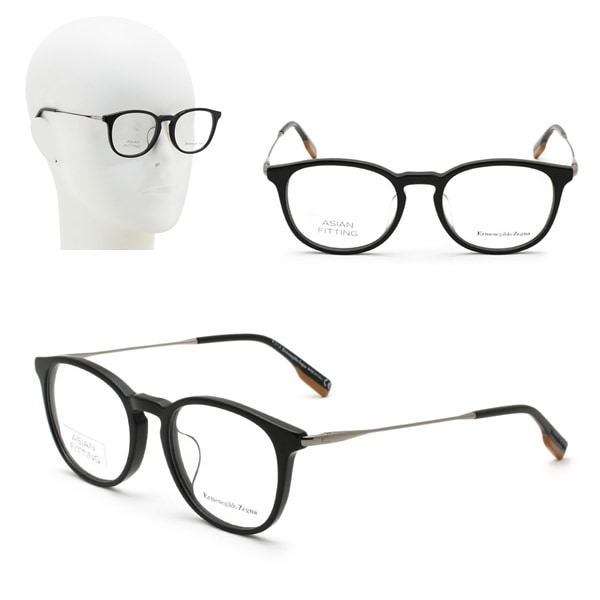 フレームのみ EZ5125-F/V 001 50 Ermenegildo Zegna メガネ 眼鏡 アジアンフィット ブラック ガンメタル