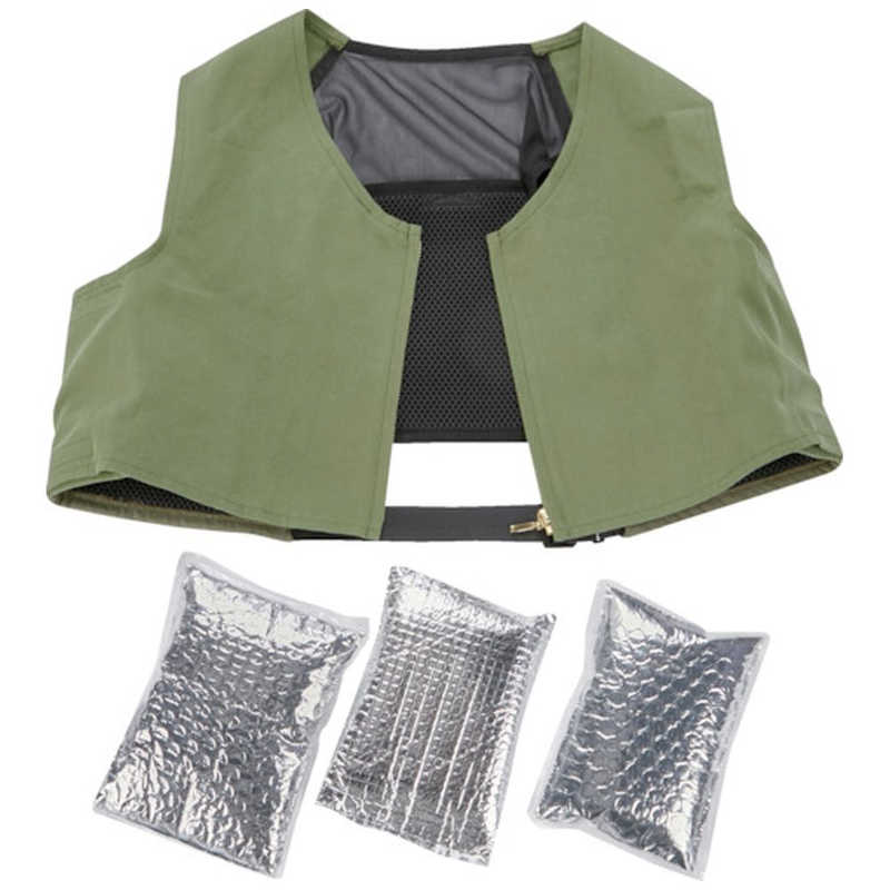 トラスコ中山　アイシングベスト前面コットンタイプ　長時間保冷剤3個セット 　WICEVLSET