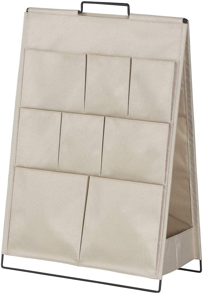 （まとめ買い）折りたたみ収納 ツールスタンド フロア ベージュ KSP001Fヘ- [x3]