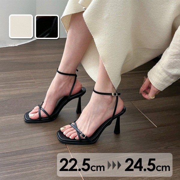 ストラップサンダル ローヒール 華奢 サンダル レディース かかと あり ヒールサンダル アンクルストラップ 夏 ベルト 靴 女性 大人 美脚 シューズ di038zuzum6