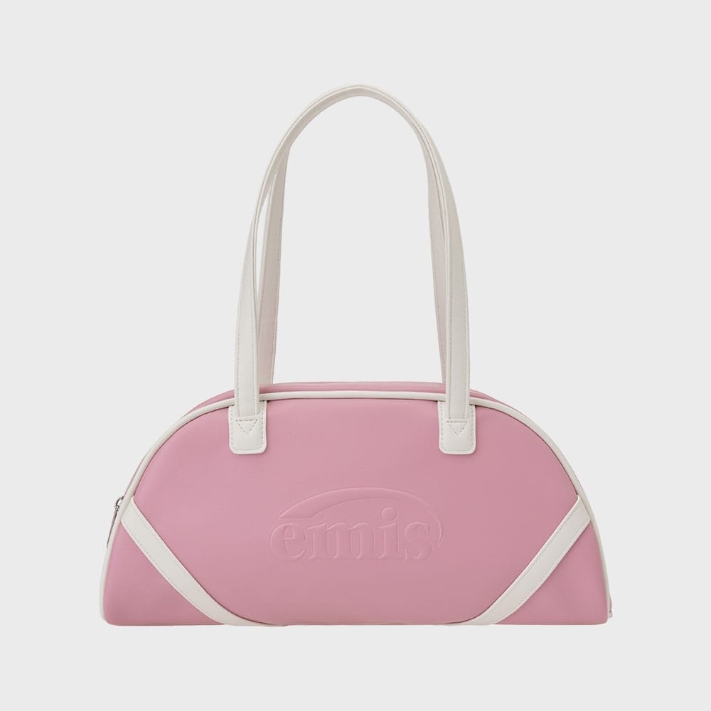 Emise ワイドビンテージトートバッグ-ピンク