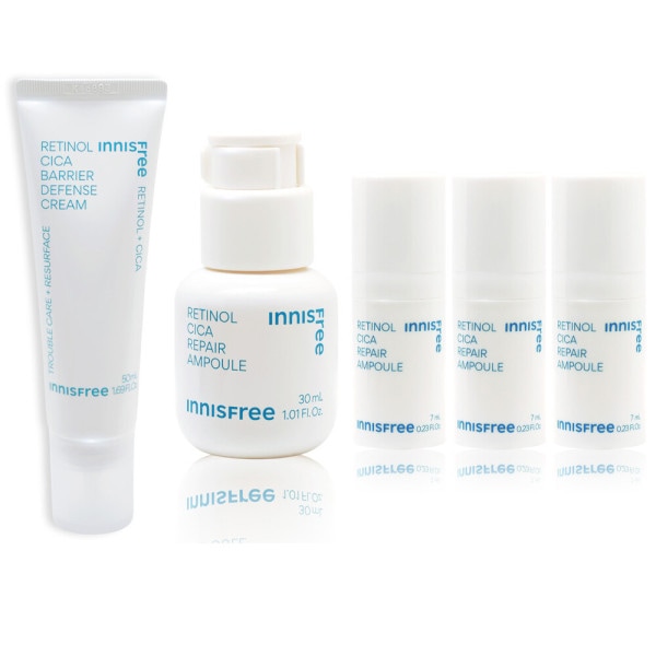 イニスフリー レチノール シカ跡アンプル 30mL+シカ跡バリアクリーム 50ml+(アンプル7mlx3個贈呈)