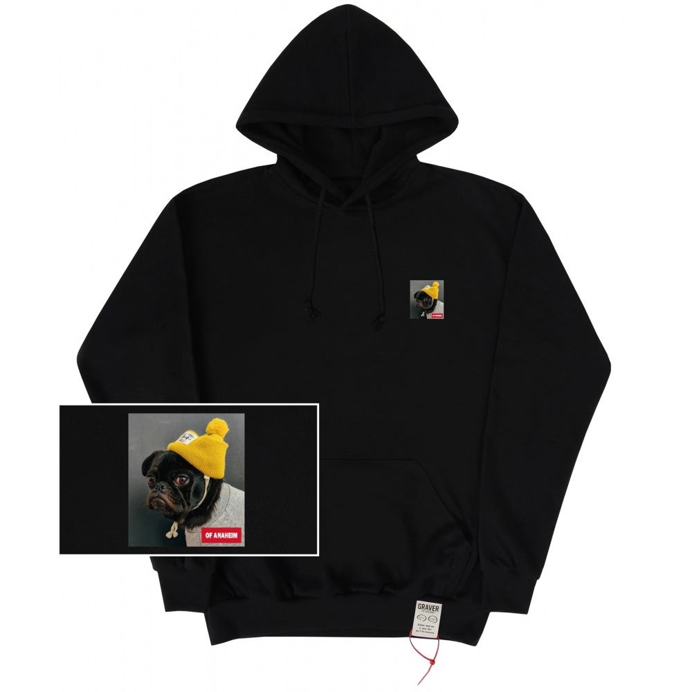 GRAVER [BASIC LINE]スモールイエロードッグフードティー_ブラック