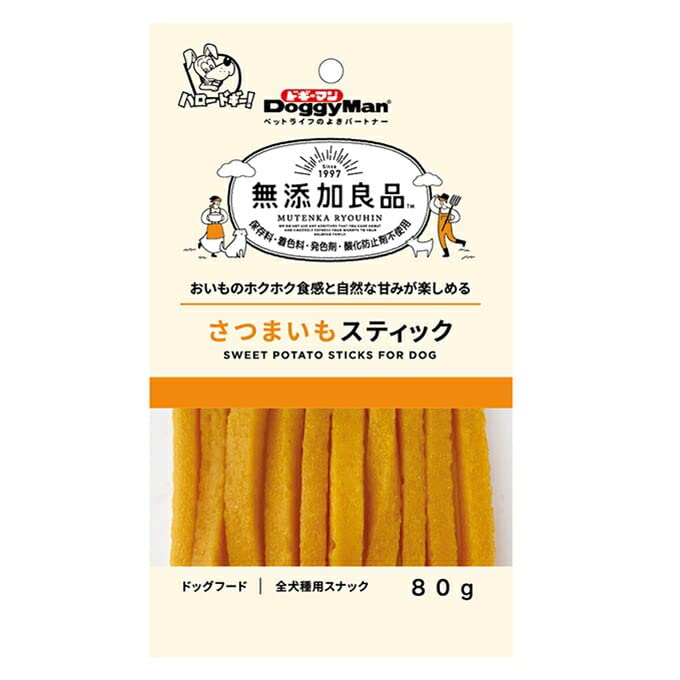 （まとめ買い）ドギーマン 無添加良品 さつまいもスティック 80g 【×24】