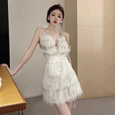 ドレス スーパーフェアリーキャミソール ワンピース フィッシュテールスカート気質パーティードレス演