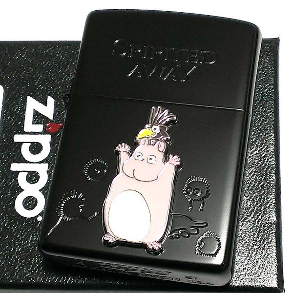 ZIPPO スタジオ ジブリ 千と千尋の神隠し 坊ネズミ ハエドリ ススワタリ メタル マットブラック ライター ジッポ 黒 可愛い キャラクター  映画 かわいい レディース メンズ 女性 ギフト プ