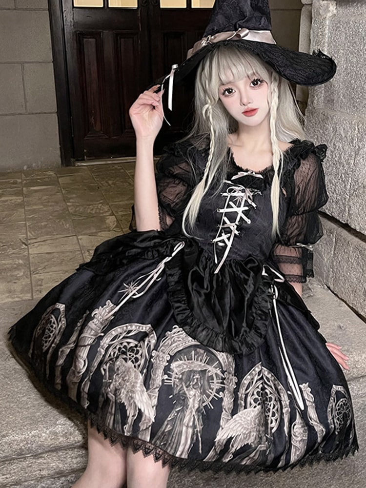 【激安本日限定】ロリータ ワンピースチュチュスカート ゴス ハロウィン Jsk サスペンダースカート チャン ロリータ レディース ドレス 夏
