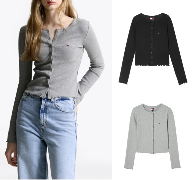 Slim Rip Snap Button Top (T32F0TTO01TWT2)