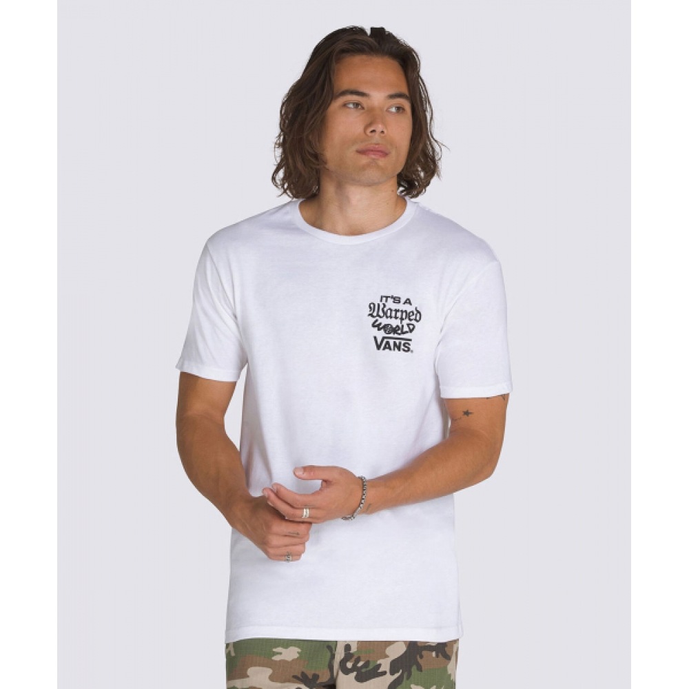 バンズホットワールドショートスリーブ T シャツ-ホワイト/ VN000M5EWHT1