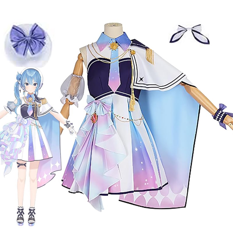 hololive 帽＋髪飾り付き 星街すいせい 新衣装 コスプレ 衣装 ウィッグ追加可 日本武道館 LIVE かけめぐるほしまち VTuber コスプレ衣装 ホロライブ すいちゃん 文化祭 ハロウィン