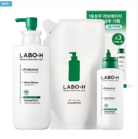 脱毛シャンプー 弱酸性 大容量 頭皮 ビーガン 400ml+400ml詰め替え+180ml