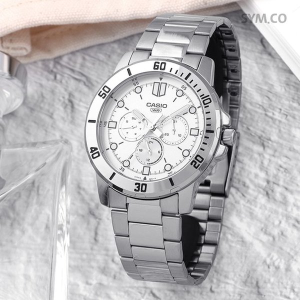 MTP-VD300D-7E ダイバールック ビンテージ 多機能 スポーツ メンズ メタル 時計 d