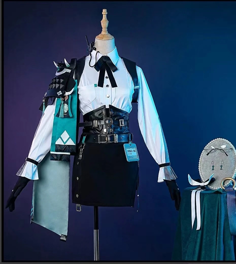 ゼンレスゾーンゼロ 月城柳 コスプレ衣装　コスチューム　豪華セット　眼鏡＋イヤホン＋胸飾り送り