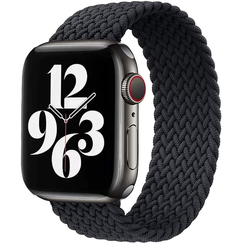 Apple watch 対応 バンド ブレイデッドソロループ 編組バンド コンパチブル スポーツバンド 交換ベルト 柔らかいシリコーン糸混紡リサイクルヤーン素材 耐衝撃 防汗 apple watch
