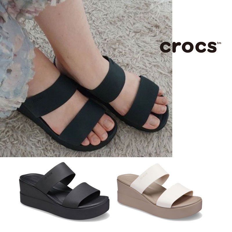 [CROCS] 206219 Brooklyn Mid Wedge ウェッジソールサンダル クロックス サンダル 厚底 レディース 韓国ファッション