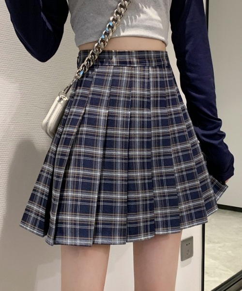 レディース スカート ボトムス プリーツスカート ミニ Aライン セーラー風 フェミニン プリーツ サイドジップ ファスナー ハイウエスト セーラー風 裏地付き 透け防止 かわいい カジュアル