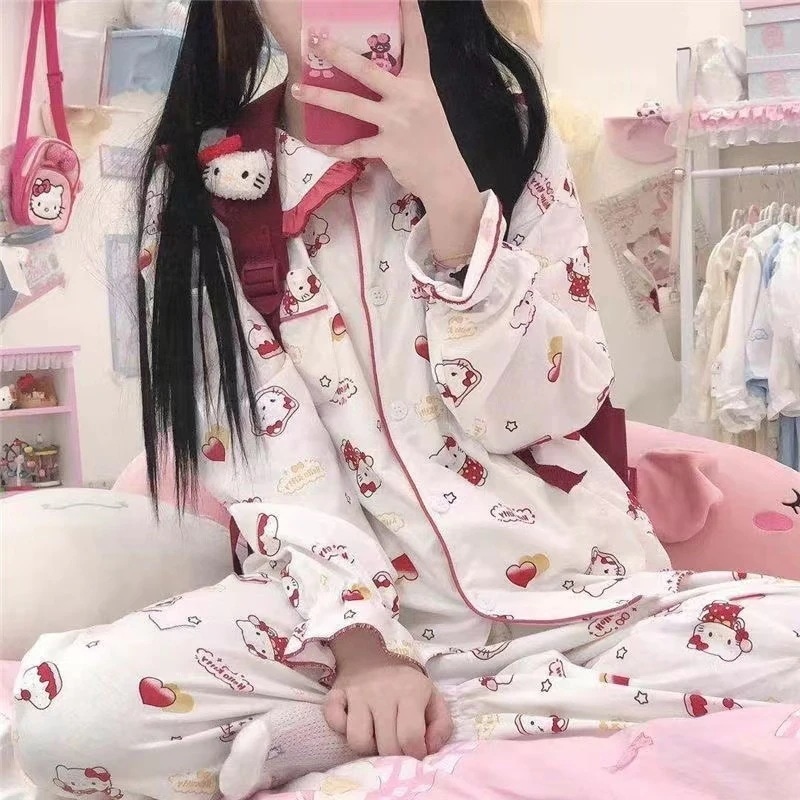 Qoo10] パジャマ キティちゃん 可愛い セットア : 下着・レッグ