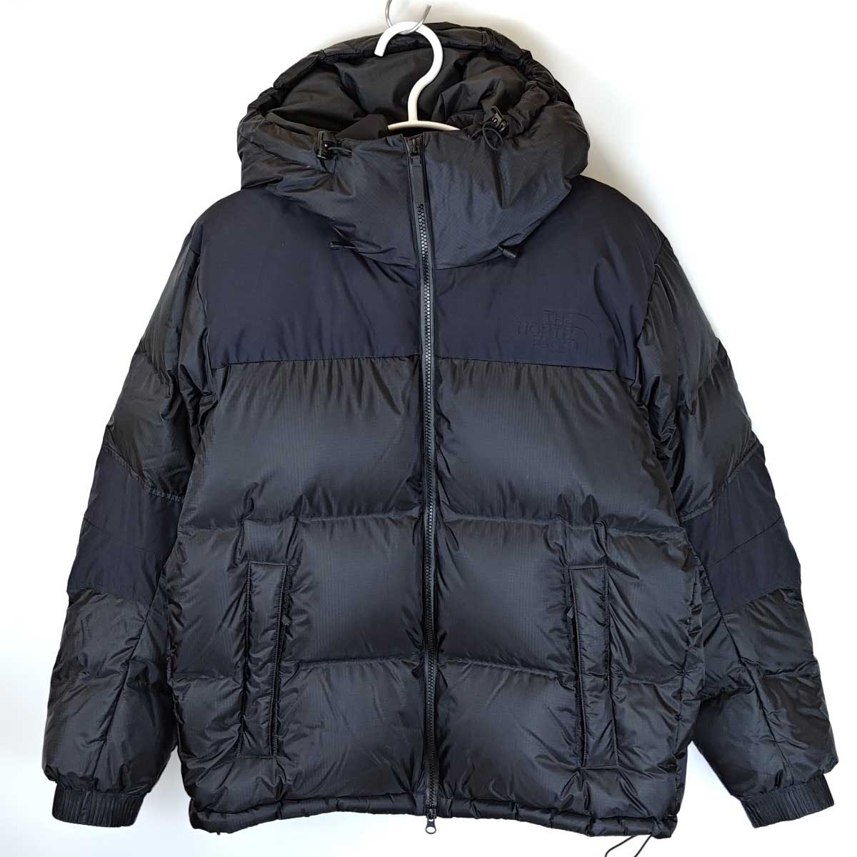 【中古】ノースフェイス ダウンジャケット WS Nuptse Hoodie ウィンドストッパー ヌプシフーディ M ブラック ND92344 メンズ THE NORTH FACE